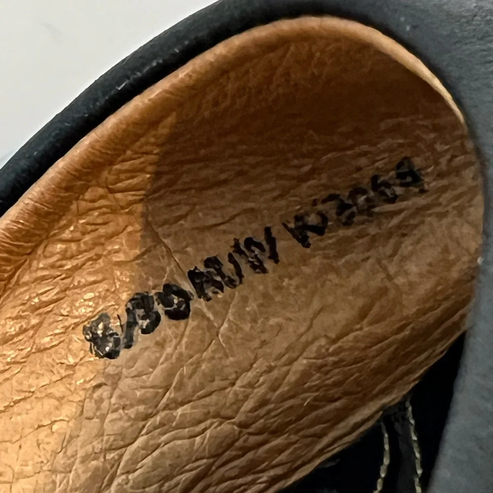 Born drilles Black Espadrilles Wedge Cushioned Leather Sandals